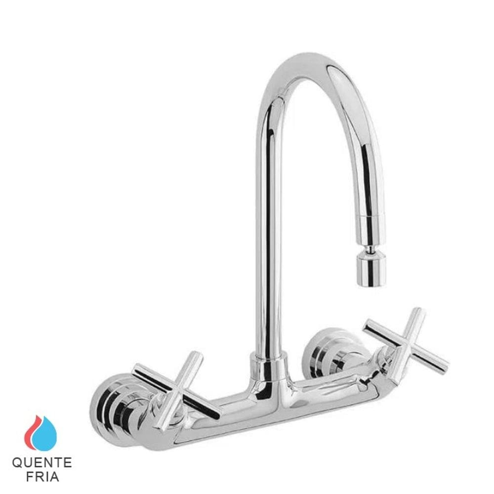 Misturador de parede para Cozinha Bica Móvel Duna Clássica Cromado Deca - 1258C64