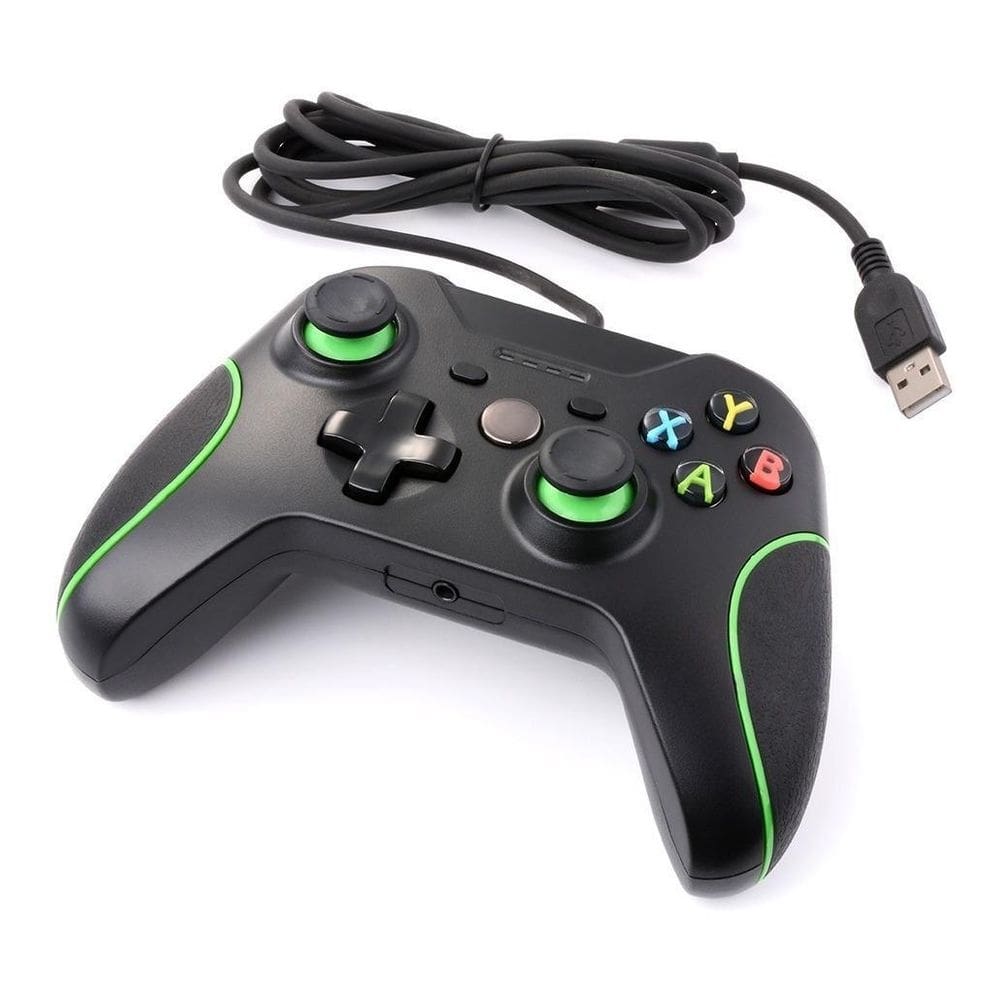 Controle xbox one joystick com fio pc usb feir