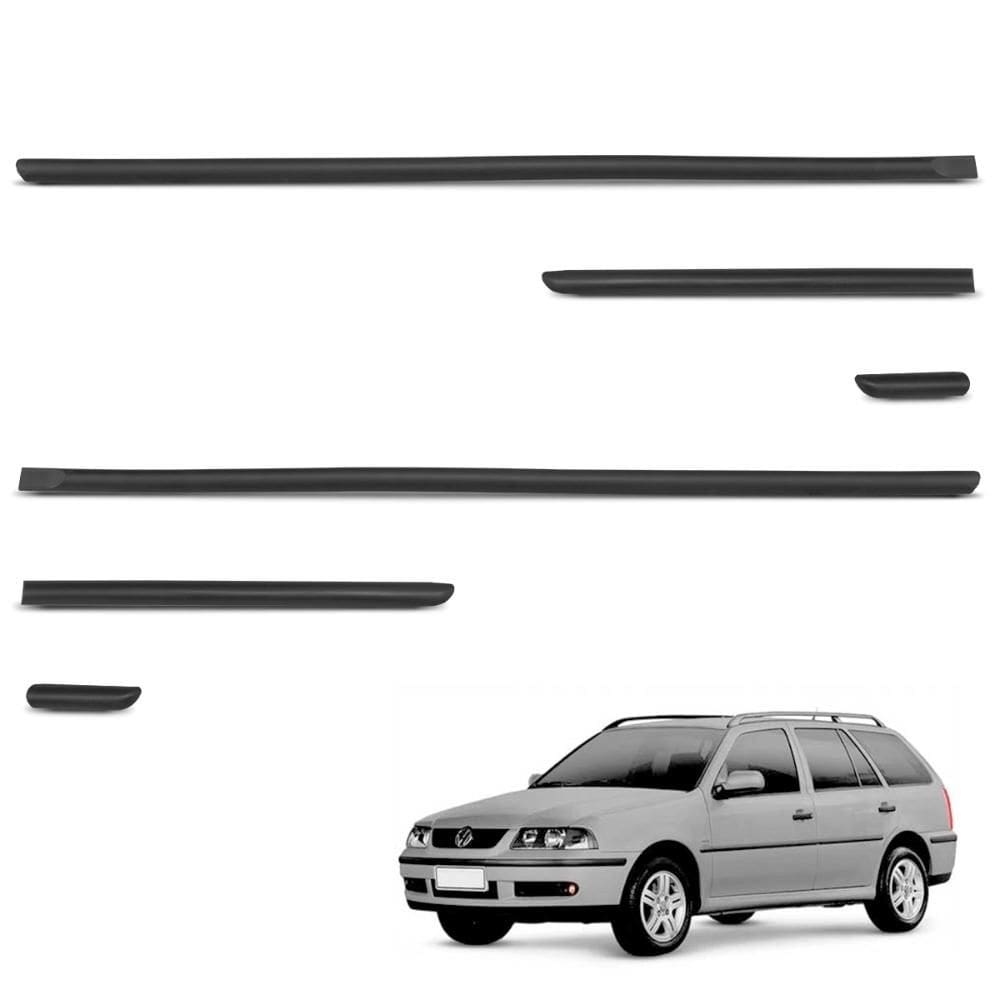 Jogo de Friso Lateral Gol Parati 1994 a 1997 Preto Modelo Original