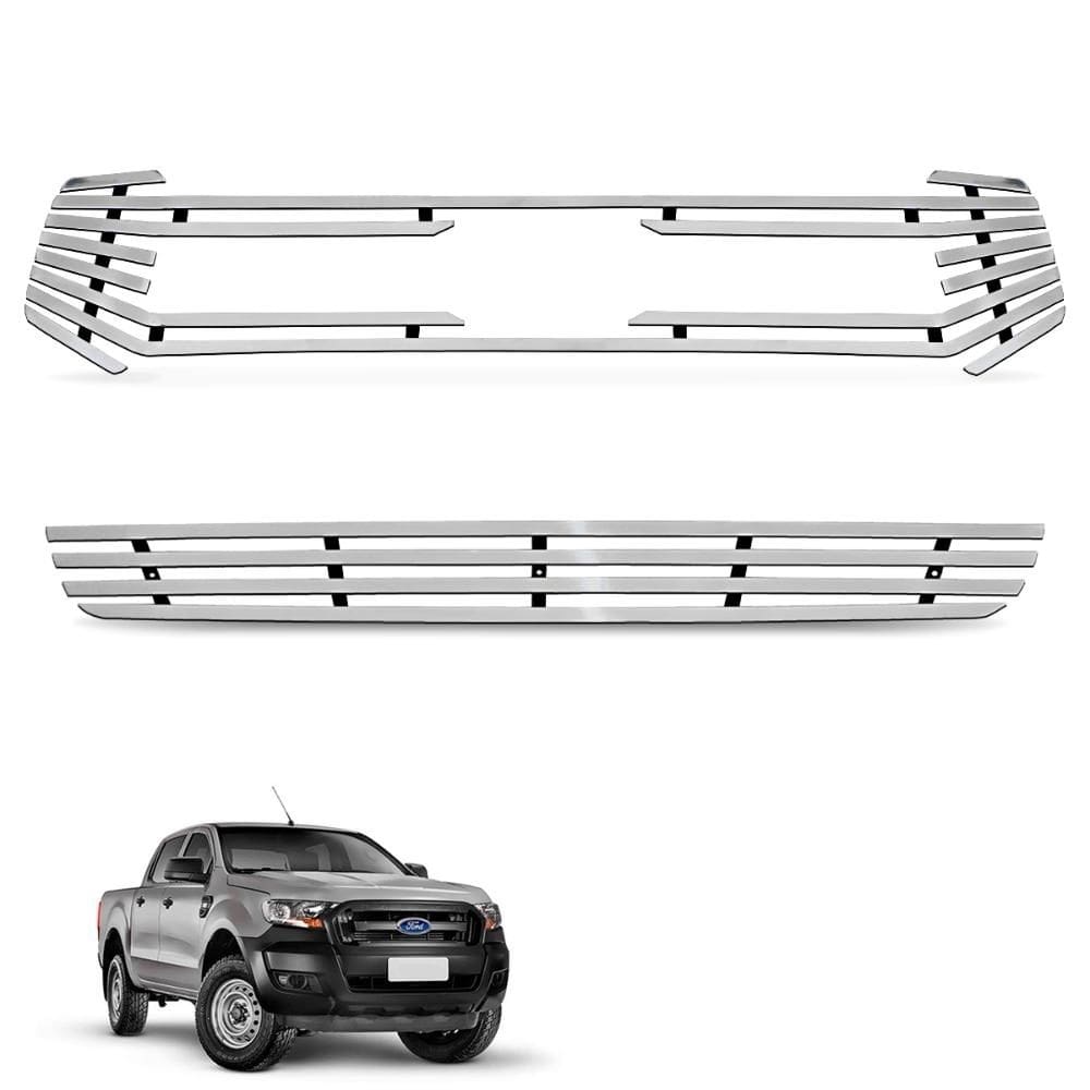 Sobre Grade Ranger 2017 a 2020 Cromada Aço Inox Elite Gtnox