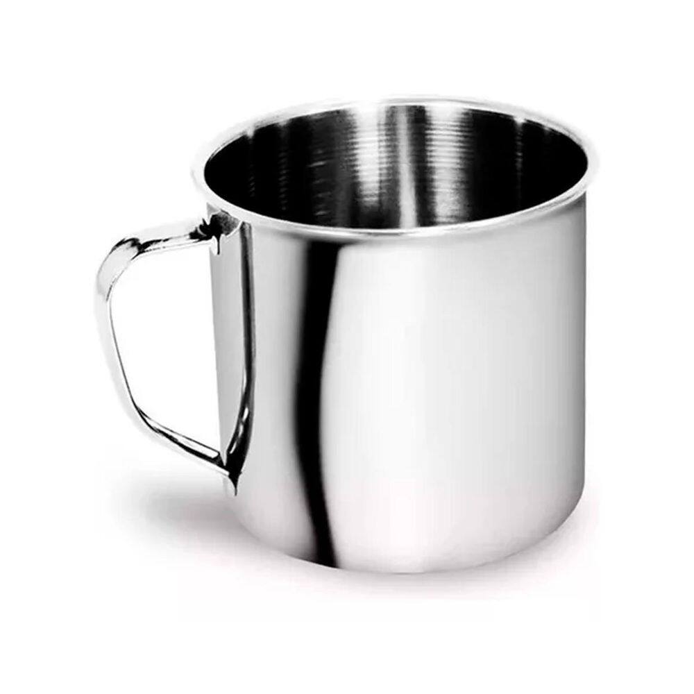 Kit 2 Canecas Inox Pequena N.07 200Ml Café Leite Servir Luxo