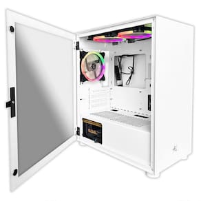 Gabinete Gamer Brx Blazer White, Lateral Em Vidro Temperado,