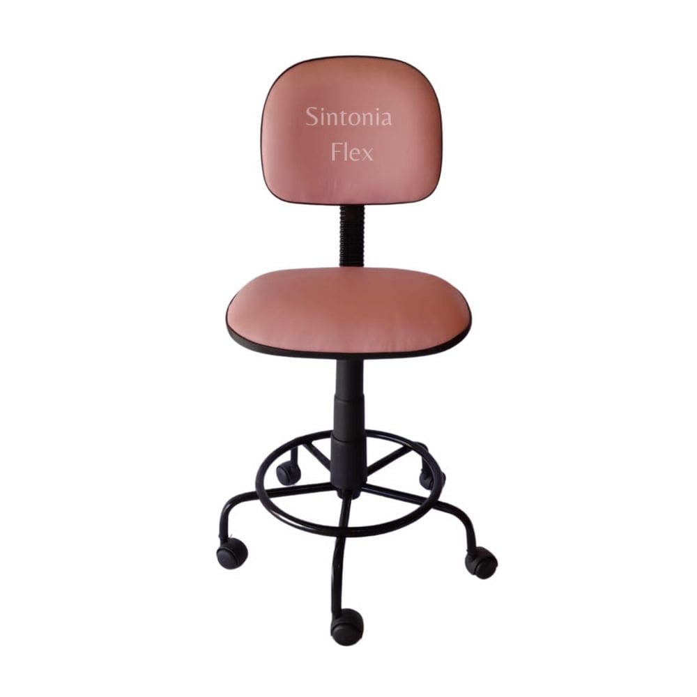 Cadeira Secretaria Regulagem Altura Base Ferro Rodízio E