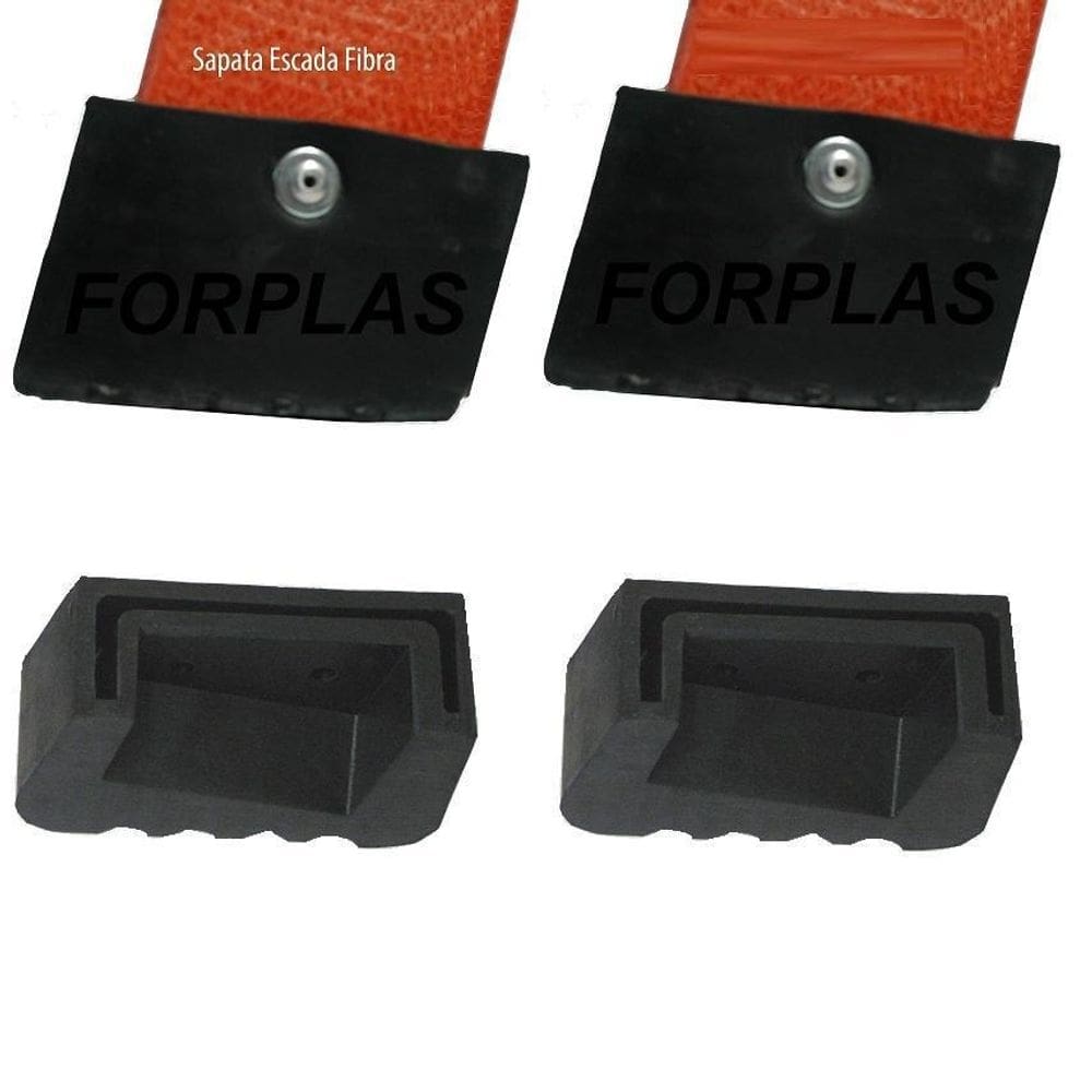 Sapata de borracha para escada de fibra - par
