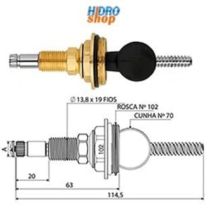 Reparo Registro Gaveta Docol 3/4" - 281603