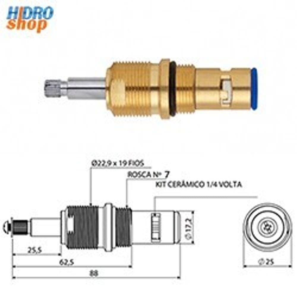 Reparo Registro Pressão Docol 1/4 Volta - 351601