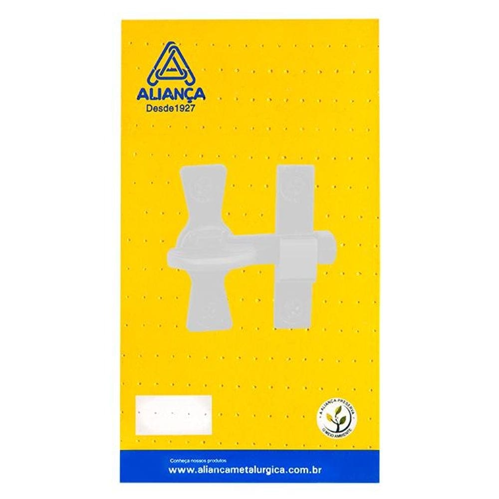 cartela tranqueta bico virado zamac branco alianca