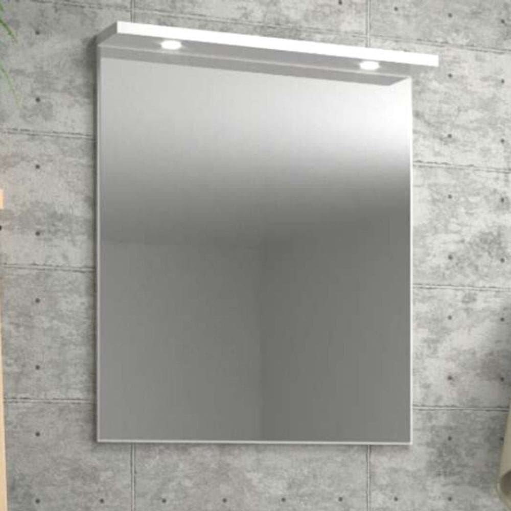 Espelho para Banheiro Com Led 80cm Mdf Branco - On Móveis