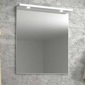 Espelho para Banheiro Com Led 80cm Mdf Branco - On Móveis