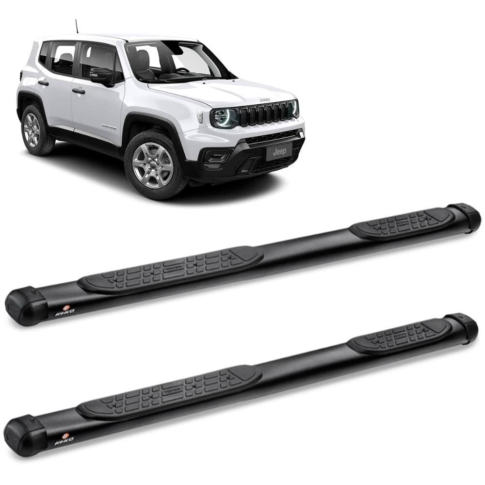Estribo Jeep Renegade 2015 a 2023 Oblongo Preto Keko K1