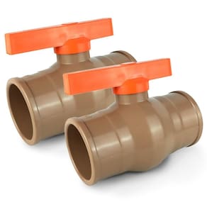 2x registro  soldável pvc 32mm  1  marrom cola