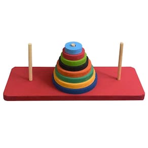 Torre de hanói desafio brinquedo educativo e pedagógico mdf