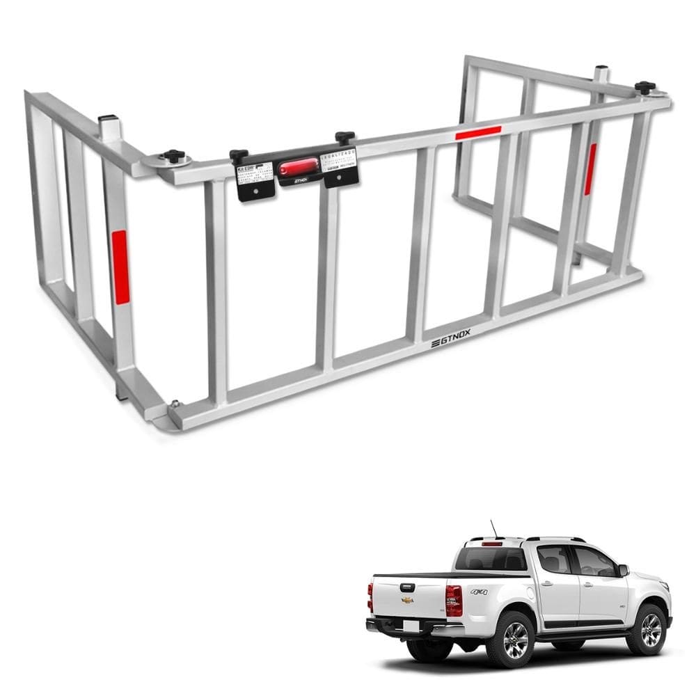 Extensor de Caçamba S10 Cab. Dupla 2012 a 2024 Rampa Prata Gtnox