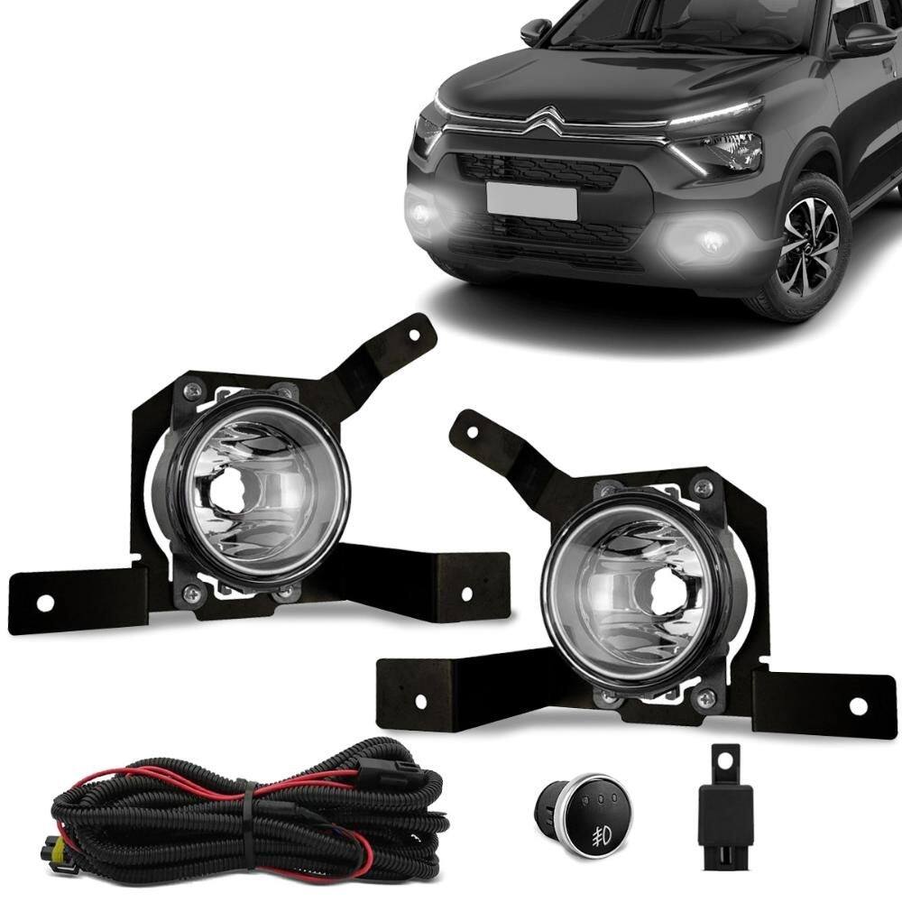 Kit Farol de Milha Citroen C3 2023 Botão Modelo Original Touch