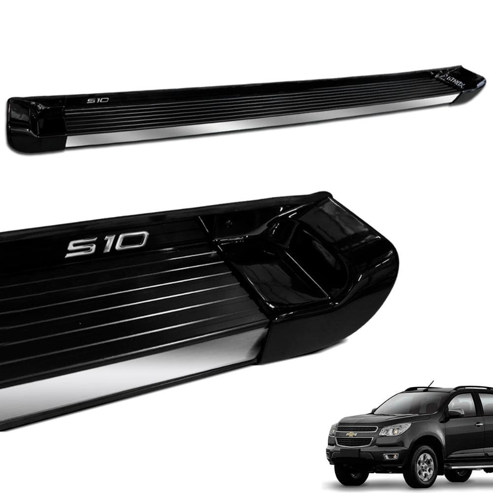 Estribo Lateral S10 Cab. Dupla 2012 a 2023 Preto Personalizado Gtnox
