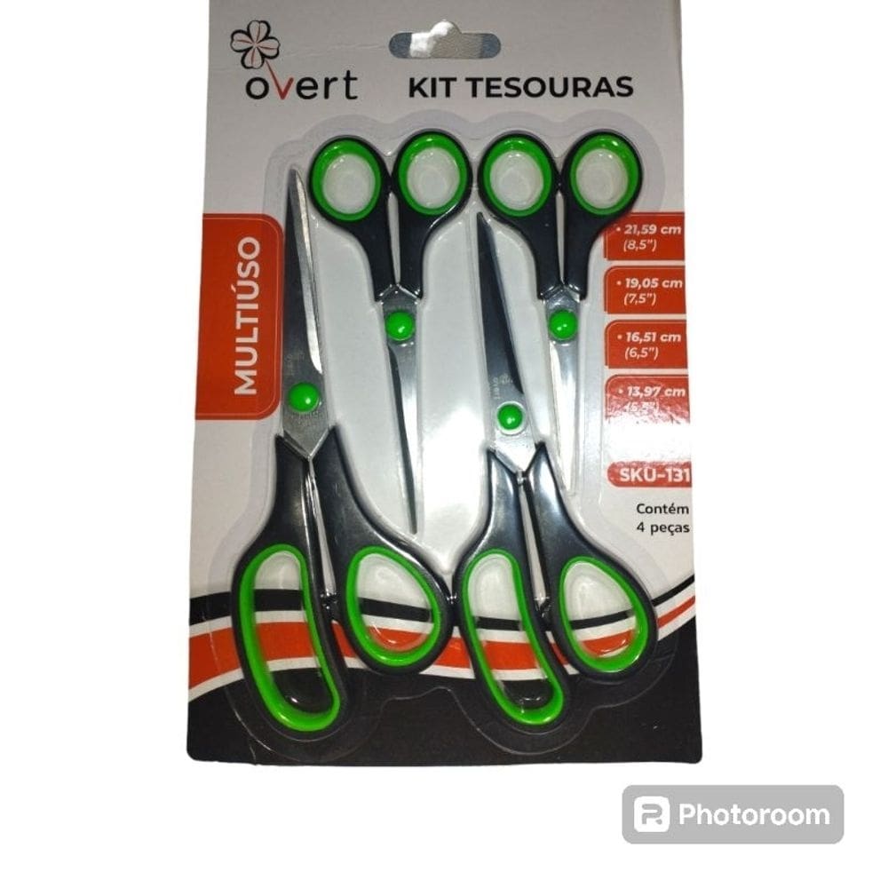 kit tesoura overt 4 peças