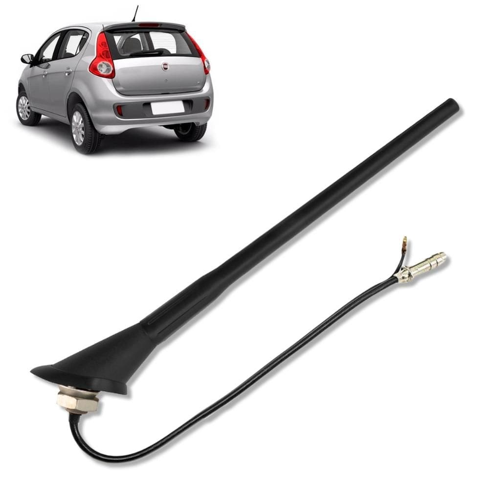 Antena Teto Tras Haste 20cm Mega Flex Removível Conector Raw