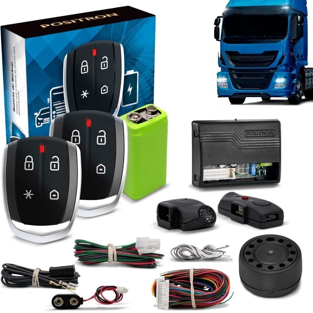 Alarme Positron TX360 12V 24V Bateria Carro e Caminhão