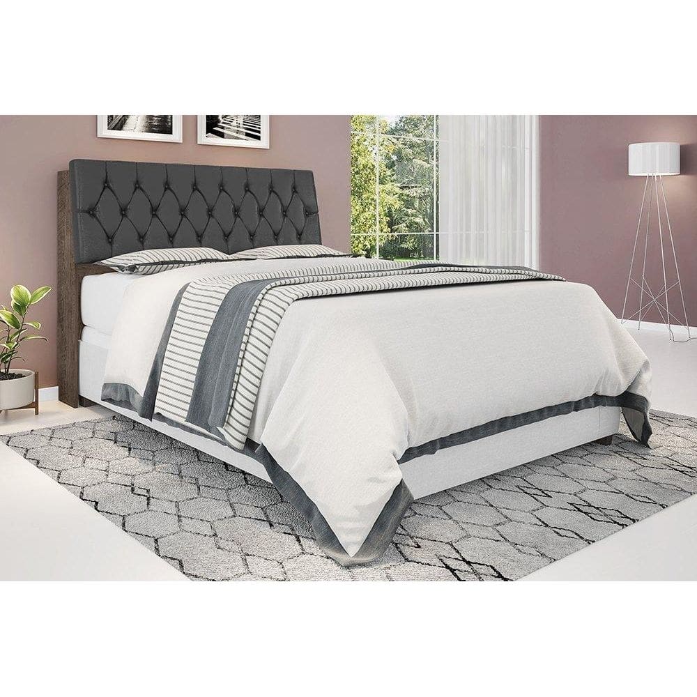 Cabeceira Queen Isis Chocolate com Capitonê cor 013 Framar