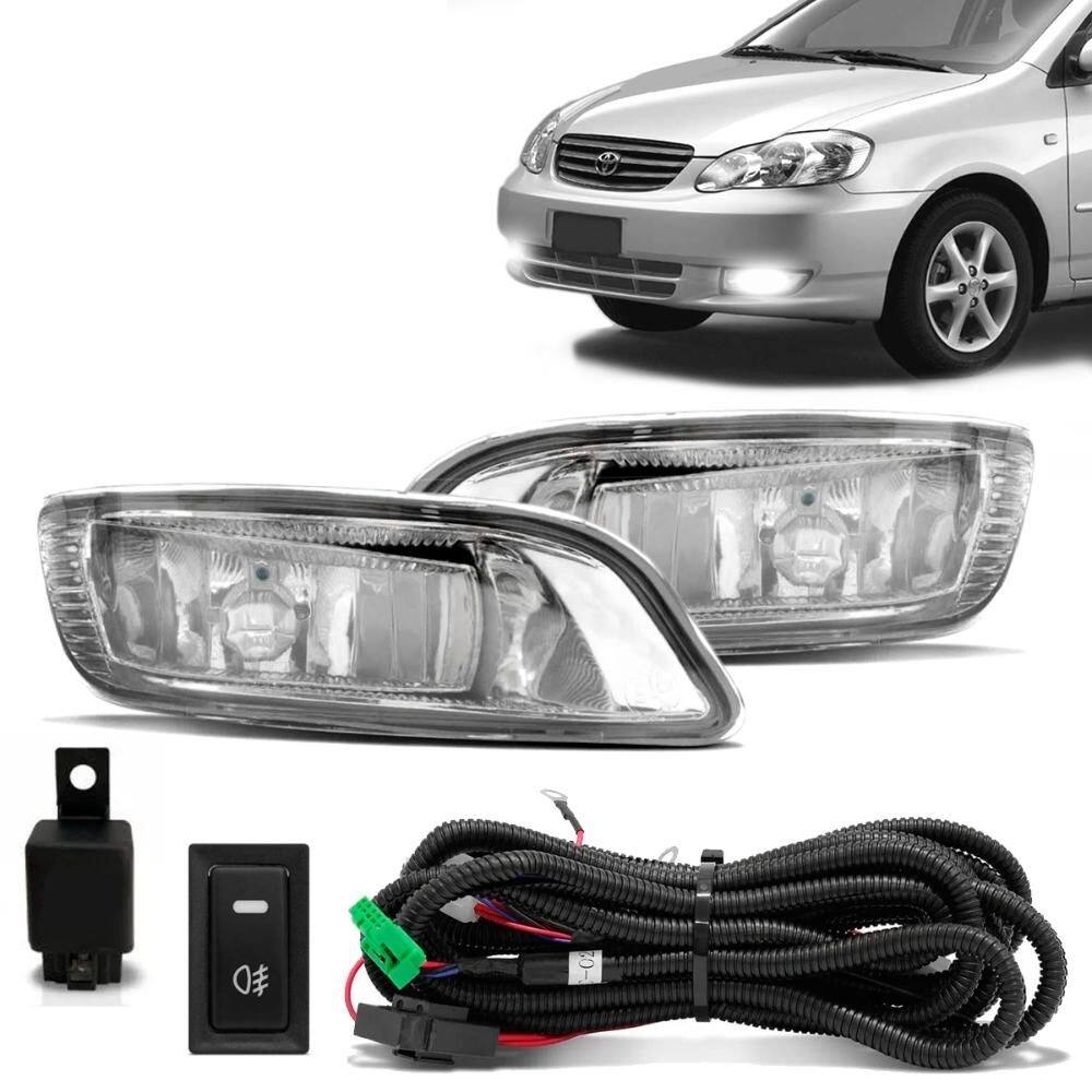 Kit Farol Milha Corolla 2005 a 2007 Auxiliar Neblina Botão