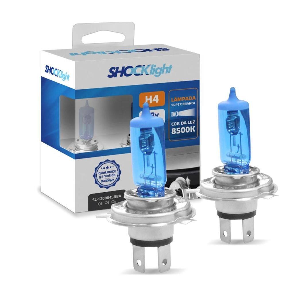 Lâmpadas Halogena Super Branca H4 55w 60W P43T 8500K