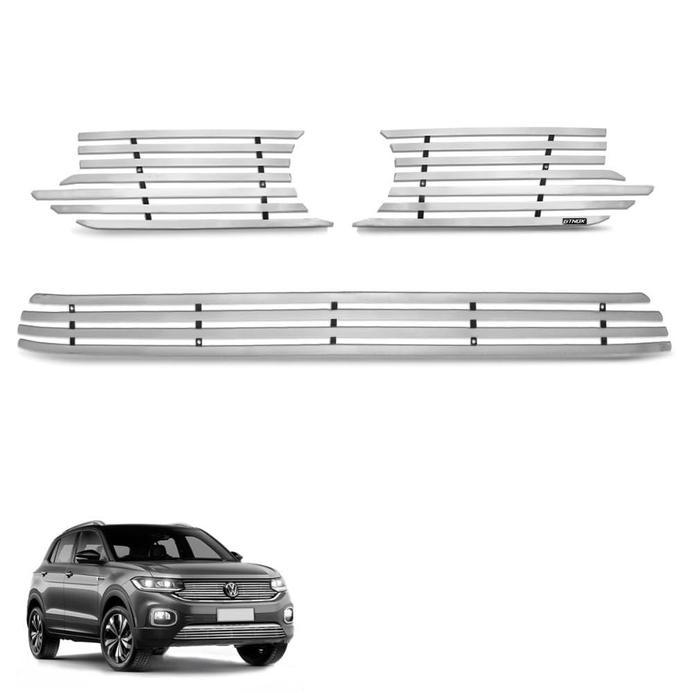 Sobre Grade T-Cross 2019 a 2022 Aço Inox Cromado Elite Gtnox