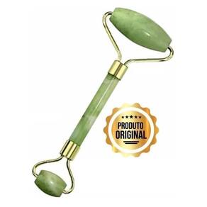 Rolo rolinho massageador facial pedra jade antirugas roller