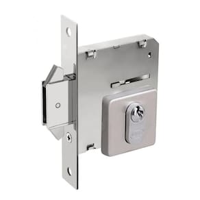 Fechadura externa bico duplo 1006 45mm inox escovado arouca