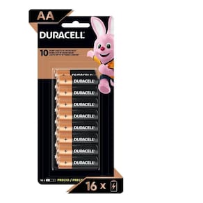 Pilhas aa alcalina duracell econopack 16 unidades