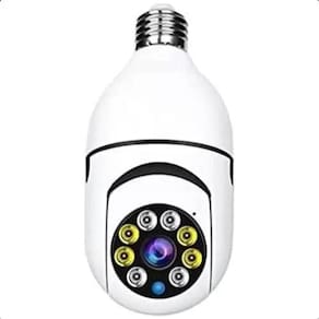 Camera lâmpada wifi ip segurança panorâmica giratória 360