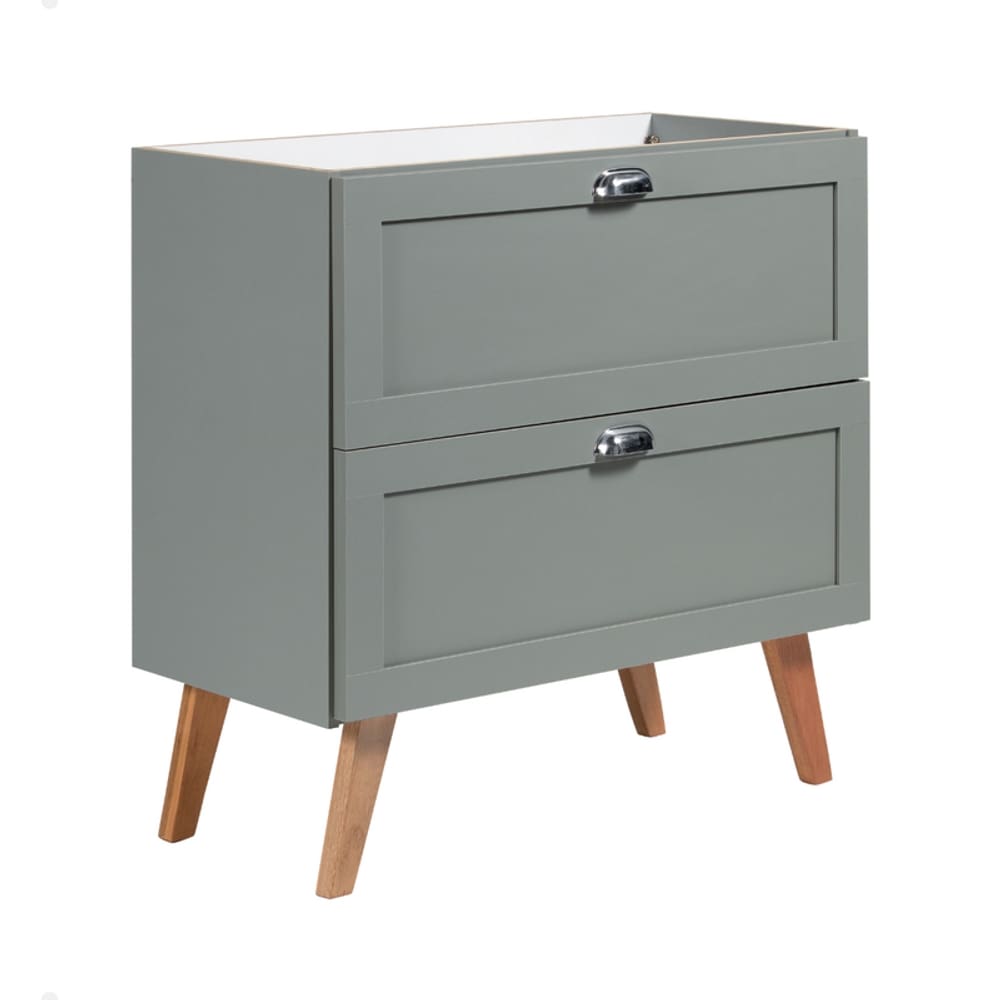 Gabinete para Banheiro 80cm Retro Mdf Verde Milano - On Móveis
