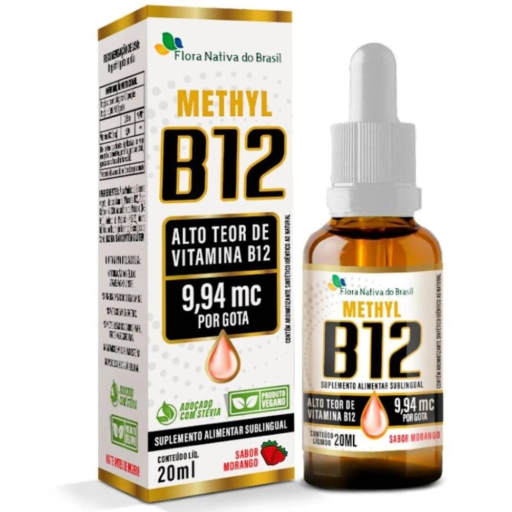 Vitamina b12 sublingual metilcobalamina 20ml - flora nati