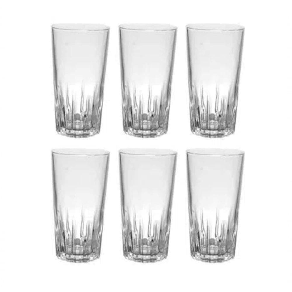Jogo De Copos Bali Vidro 6 Peças 280ml