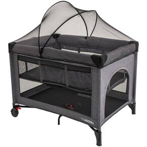 Berço e Cercado Fast Kiddo Portátil e Automático - Grafite