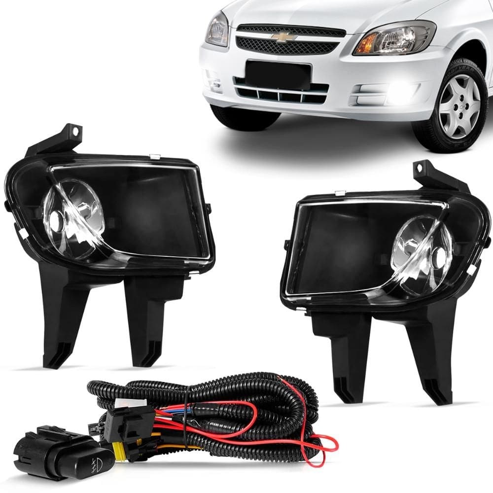 Farol Milha Celta Prisma 2007 2011 Auxiliar Neblina Botão