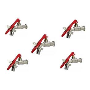 Kit 5 torneiras jardim cadeado com bico geral 1/2x3/4