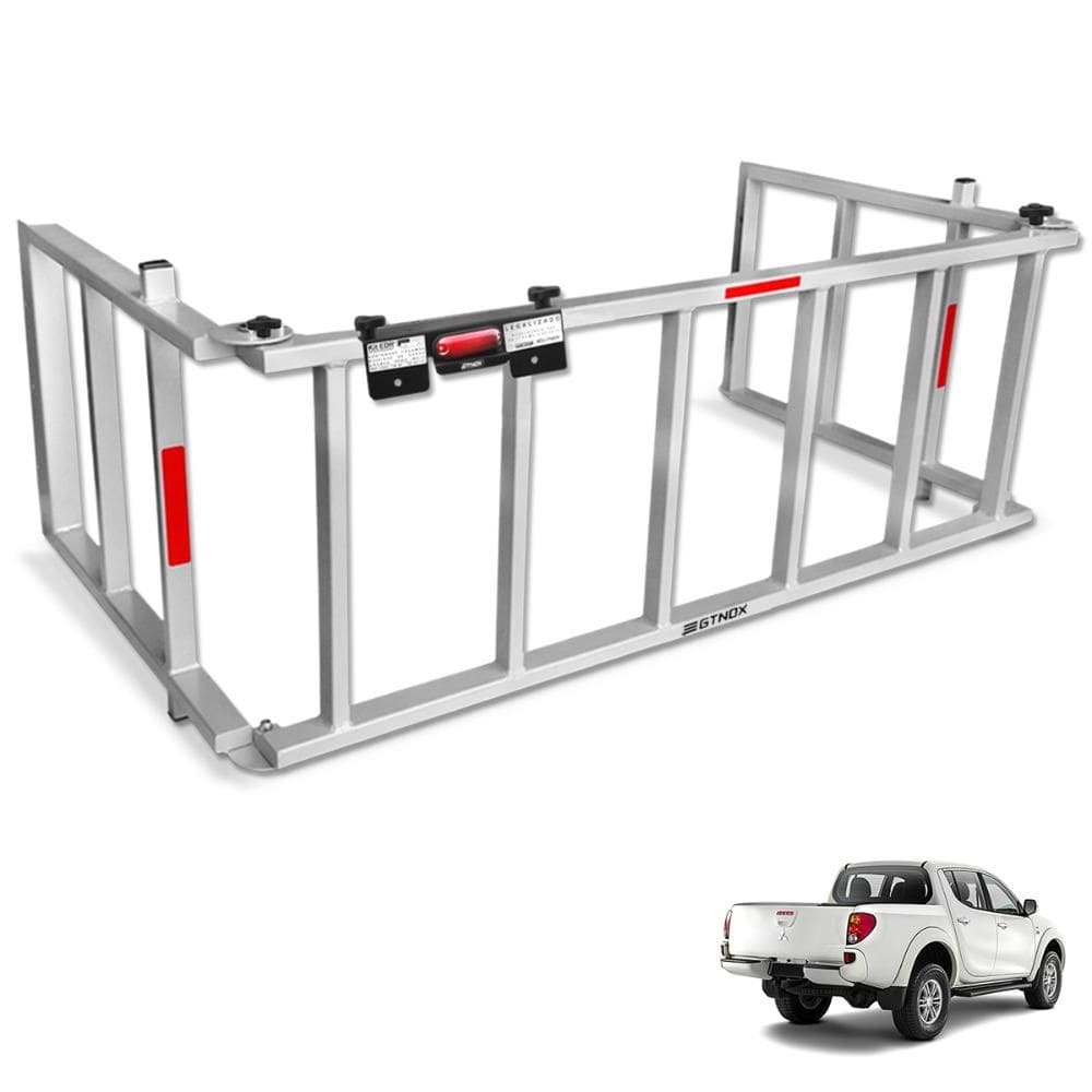 Extensor de Caçamba L200 Triton 2008 a 2018 Rampa Prata Gtnox