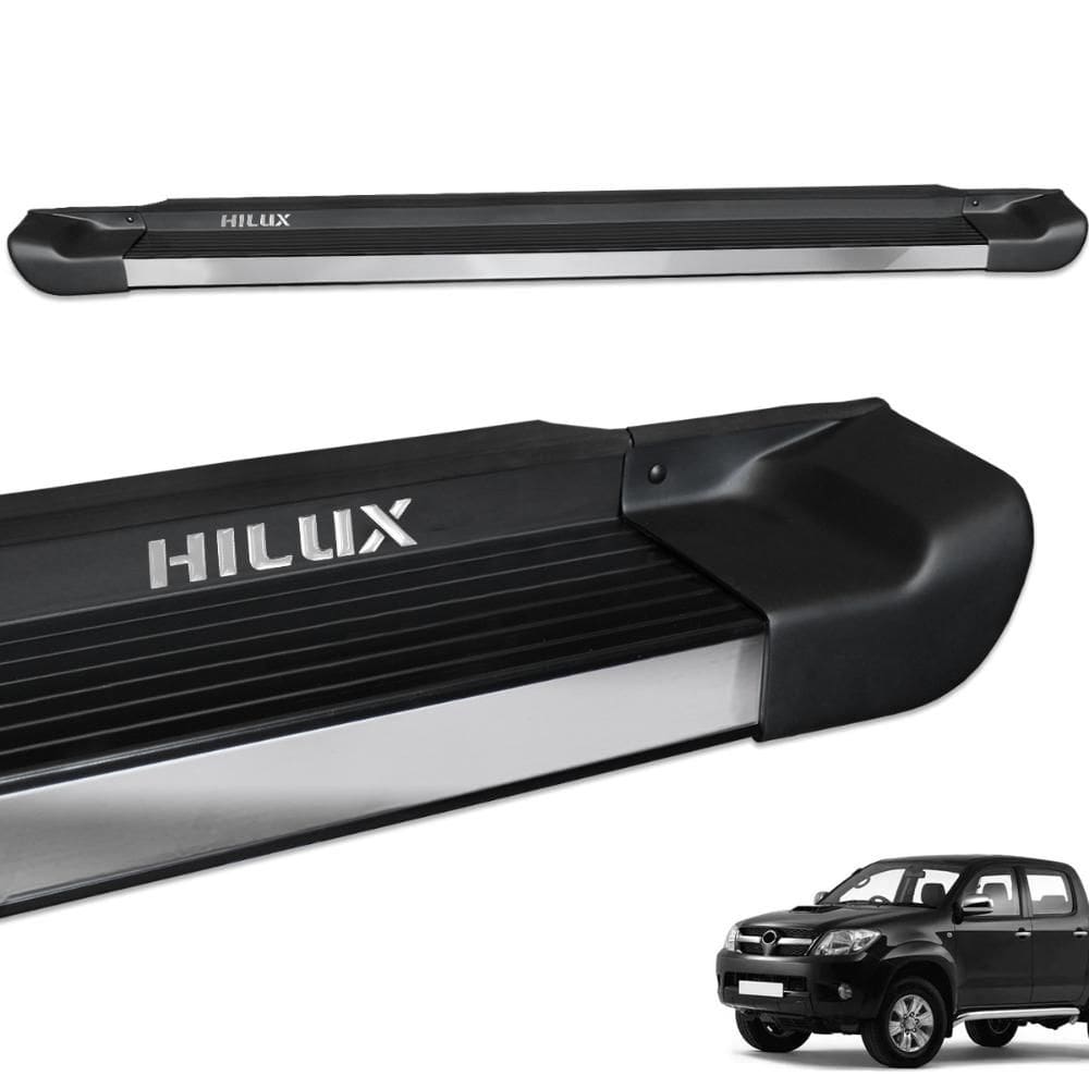 Estribo Lateral Hilux CD 2005 a 2015 Preto Fosco Personalizado