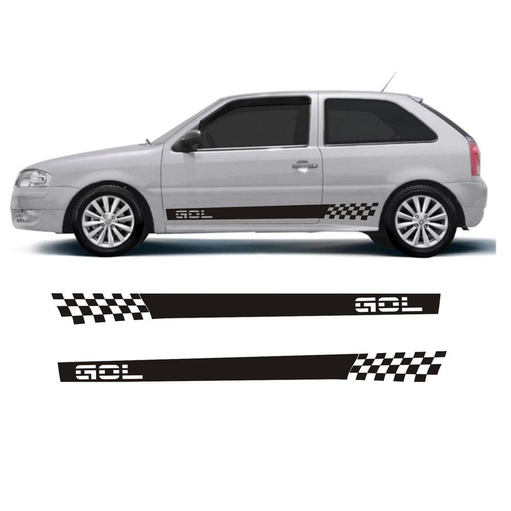 Adesivo gol g3 g4 bolinha 2 portas wg1 faixa lateral fita