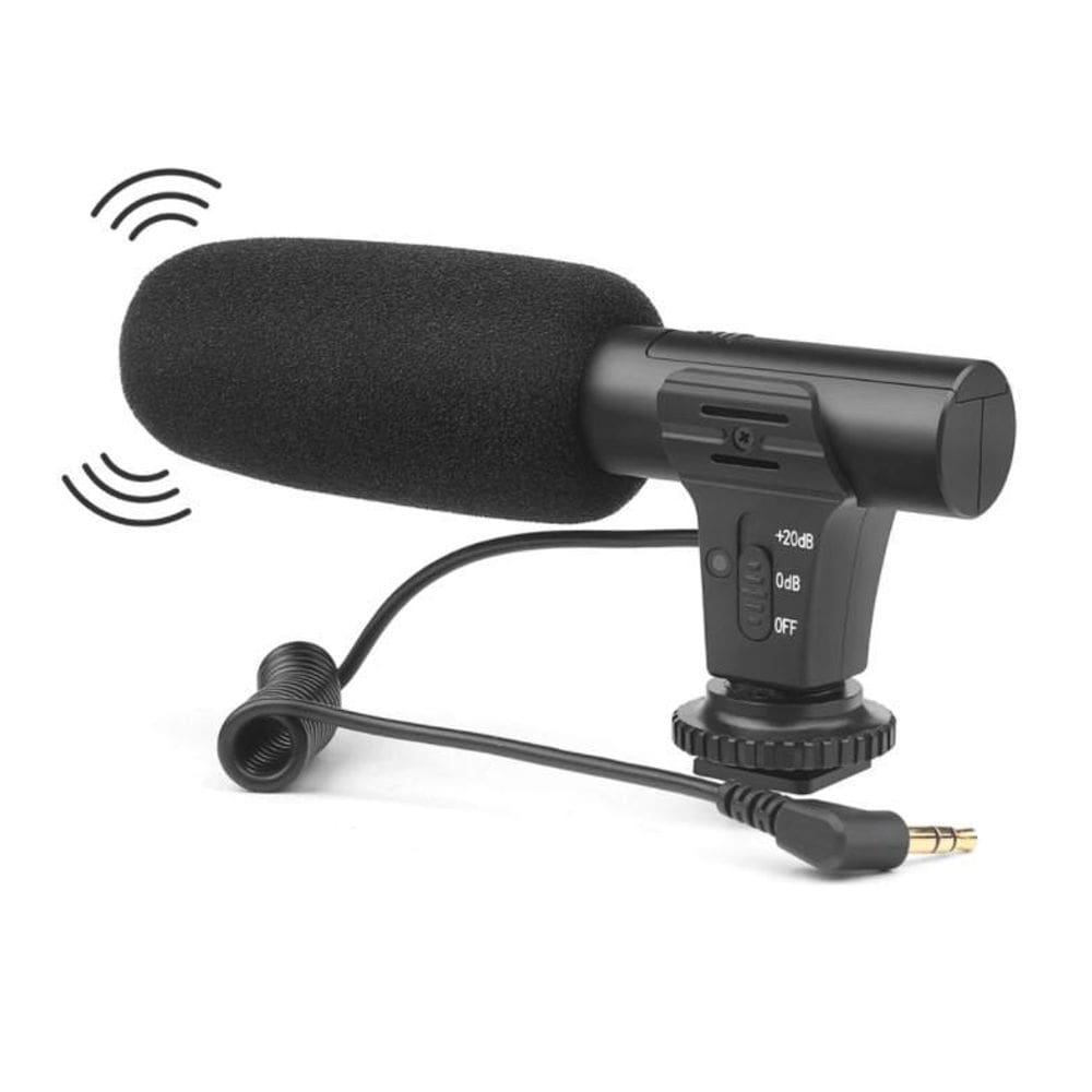 Microfone 3.5 mm shoot para camera dslr canon nikon p2