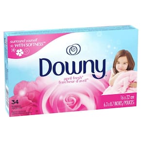 Amaciante em folhas para secadoras downy sheets april 34 fls