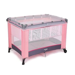 Berço portatil fit - geo rosa  - voyage