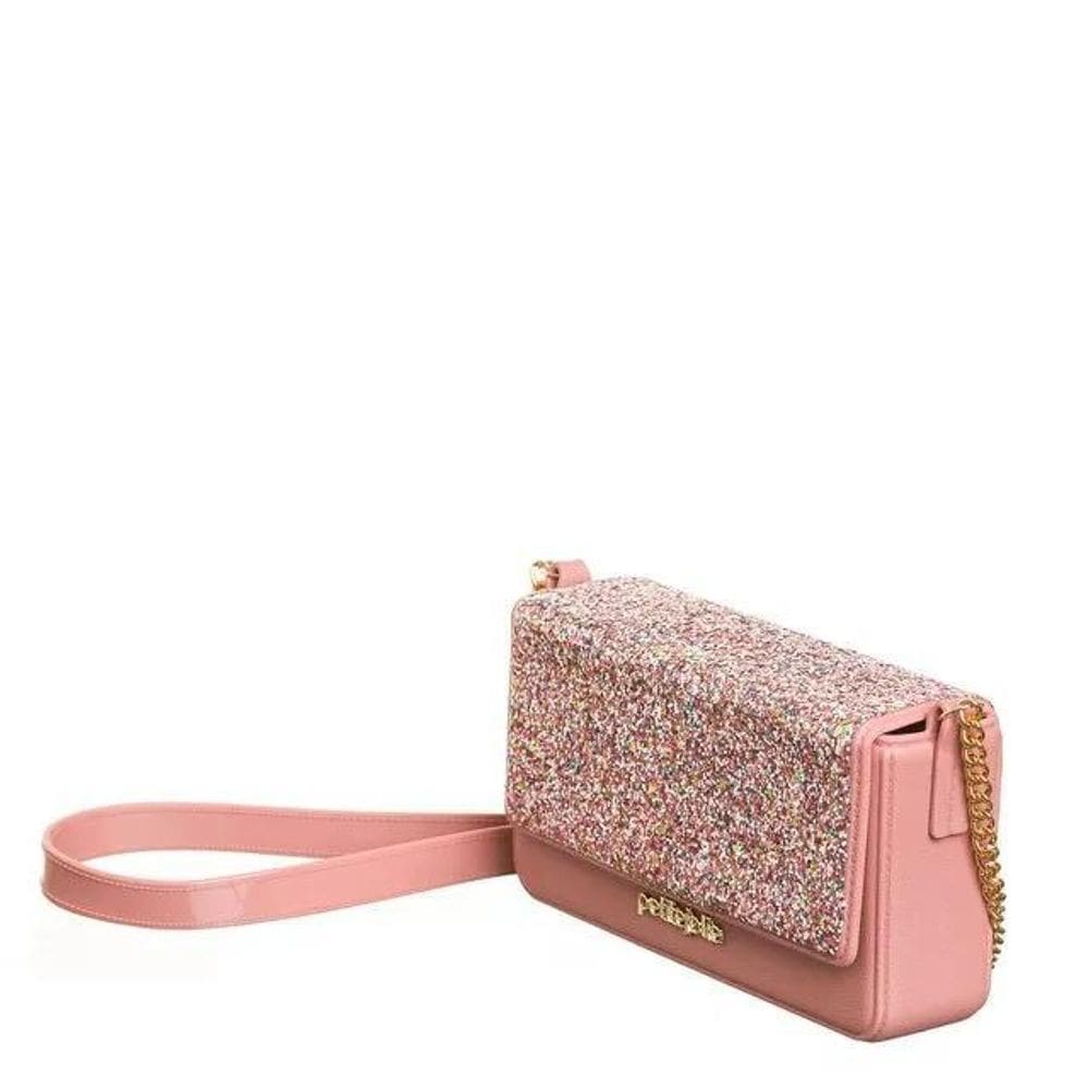 Bolsa Feminina Petite Jolie Tiracolo Corrente Com Brilho +