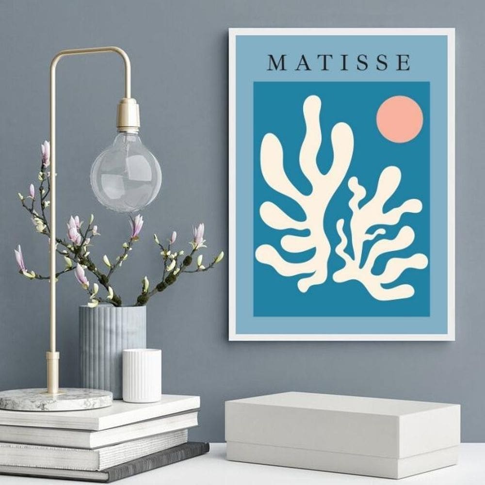 Quadro Arte Matisse - Under The Sea 33X24Cm - Com Vidro