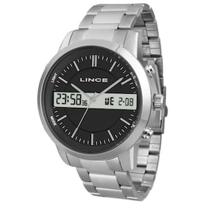 Relógio lince masculino anadigi mam4489l p1sx aço prata