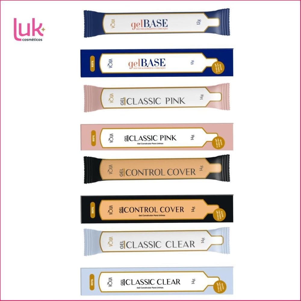 Gel base + classic pink + control cover + clear refil volia