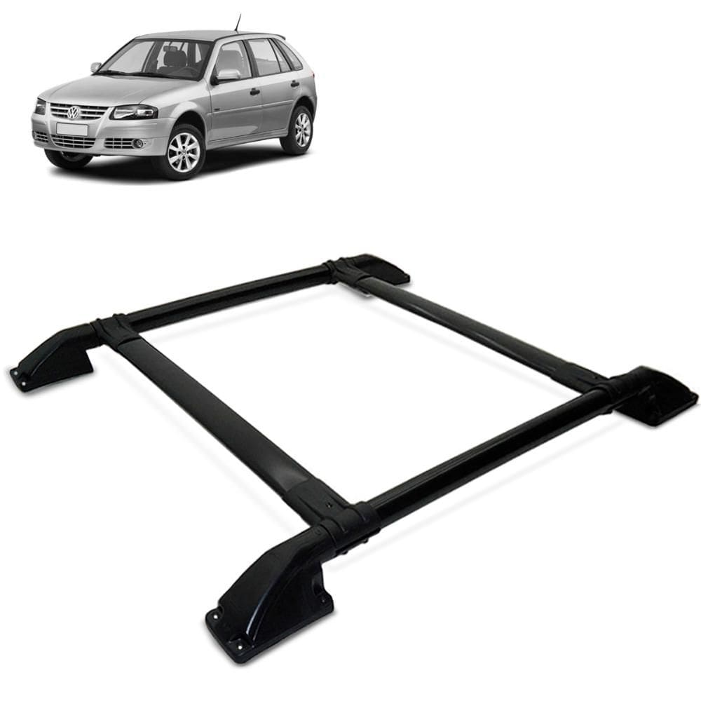 Rack Bagageiro Teto Gol G4 1998 a 2008 Tubolar Preto