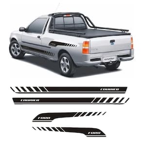 Adesivo lateral ford courier fc4 faixa colante fita tuning