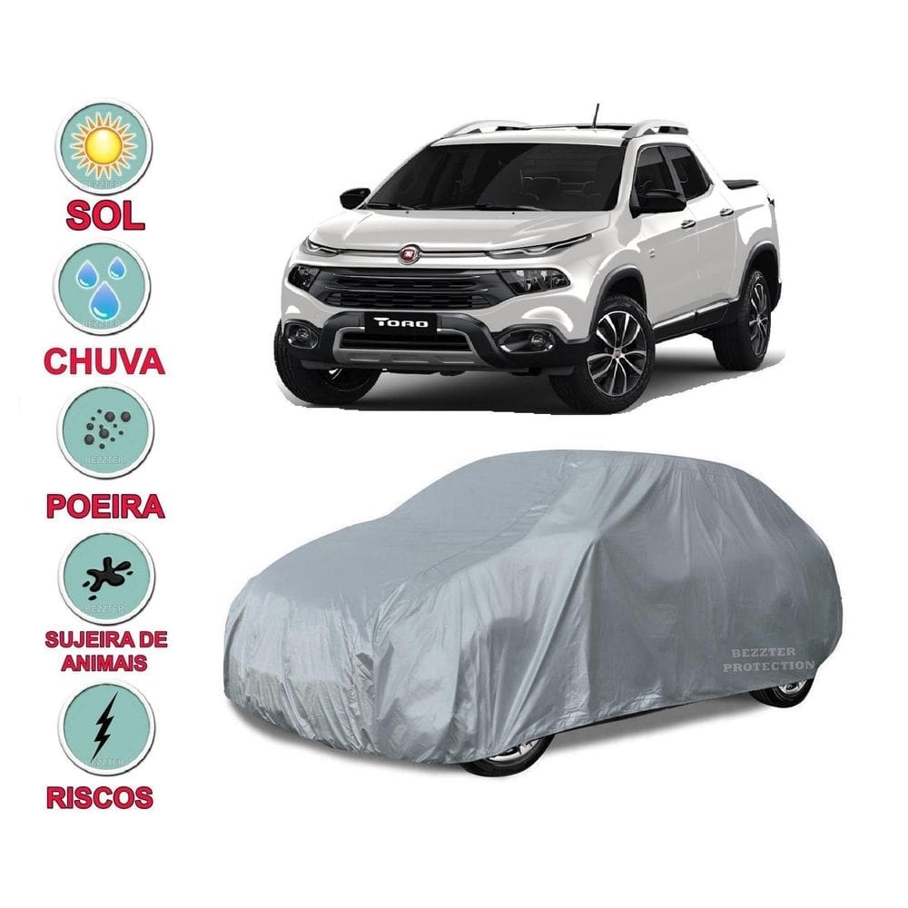 Capa cobrir carro fiat toro impermeável proteção bezzter