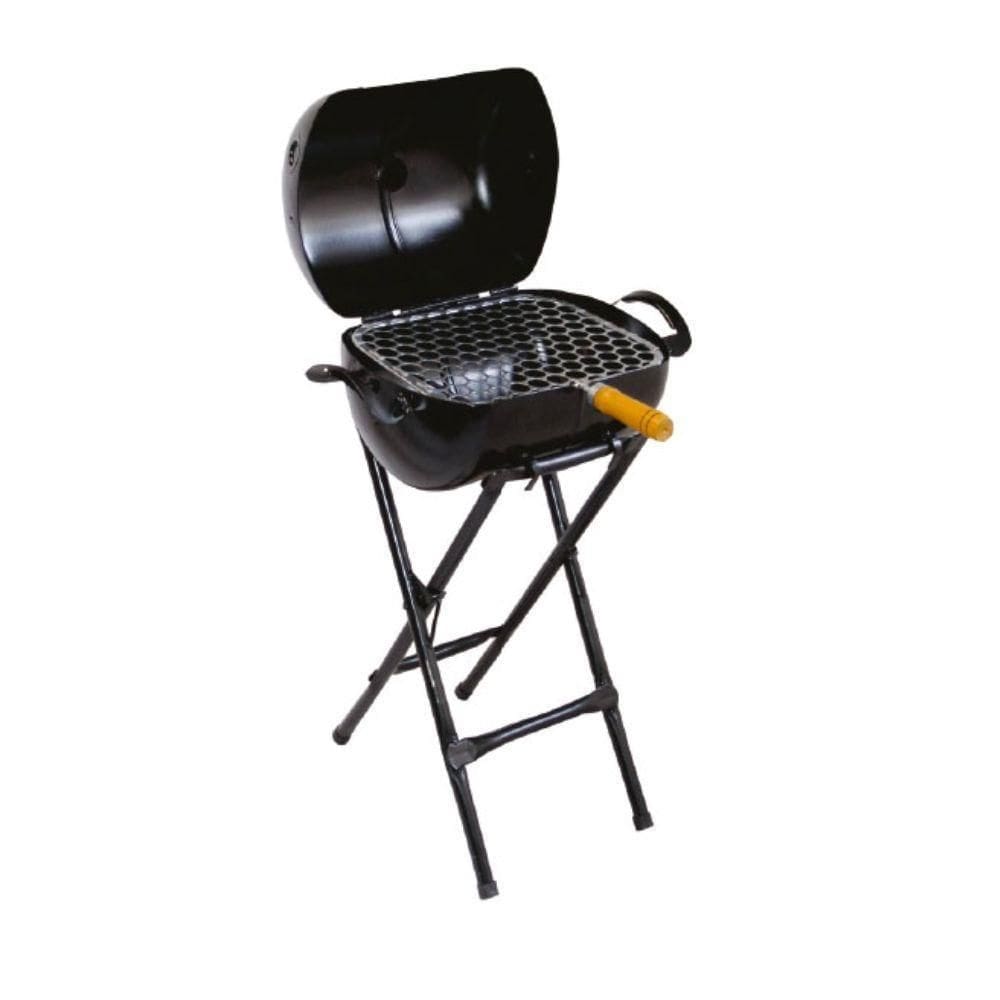 Churrasqueira bafo mini com suporte 70cm e grelha bbq dragão